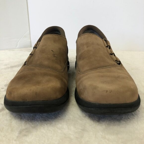 Merrell Women's Topo Twist Stone Suede Leather Slip On Loafer Shoe Size 8 - Picture 2 of 12